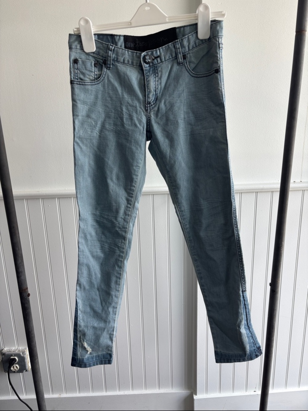 One Teaspoon Skinny Jeans in Washed Blue #200